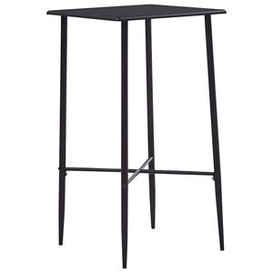 vidaXL Barska miza črna 60x60x111 cm mediapan