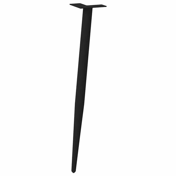 vidaXL Noge za konzolno mizico stožčaste oblike 4 kosi črne 72-73 cm jeklo