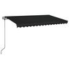 vidaXL Avtomatsko zložljiva tenda 400x350 cm antracitna