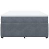 vidaXL Box spring postelja z vzmetnico temno siva 160x200 cm žamet