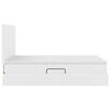 vidaXL Postelja s shranjevanjem Bela 140 x 190 cm Umjetno usnje