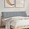 vidaXL Poglavni vzglavnik Svetlo siva 200 x 19 x 50 cm blago