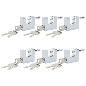 vidaXL Žabica 6 pcs srebrna 5 x 1,9 x 4,5 cm elezo