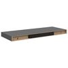vidaXL Stenska polica visok sijaj siva 60x23,5x3,8 cm MDF