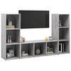 vidaXL | TV omarica | 3 pcs 37 x 35 x 107.5 cm