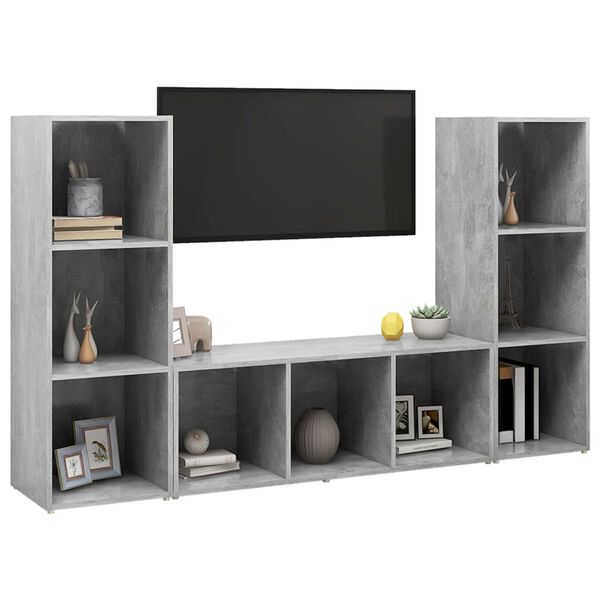 vidaXL | TV omarica | 3 pcs 37 x 35 x 107.5 cm
