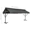 vidaXL Prostostoječa tenda 500x300 cm antracitna
