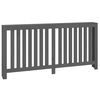 vidaXL Pokrov za radiator siva 169x19x84 cm trdna borovina