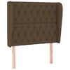 vidaXL Vzglavje z u&scaron;esi temno rjavo 103x23x118/128 cm blago