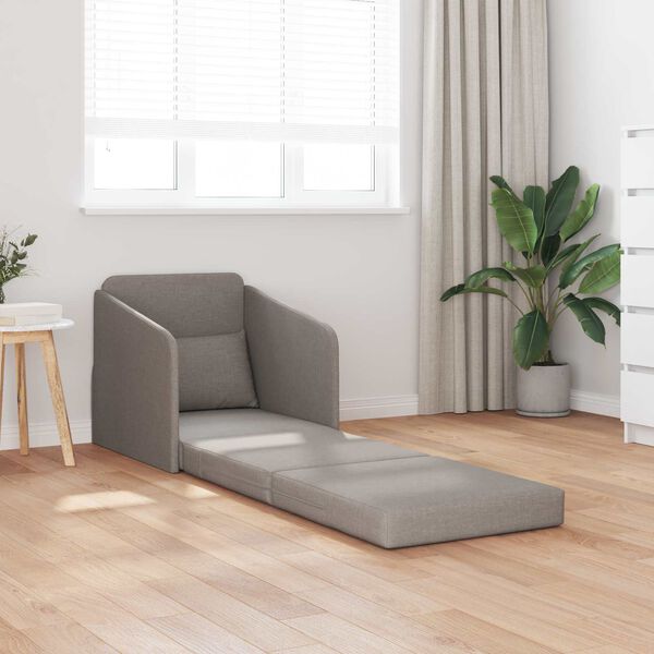 vidaXL Sofa postelja 60cm Taupe blago