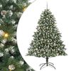 vidaXL Umestno božično drevo Zelena 240 cm PVC, plastika in jeklo
