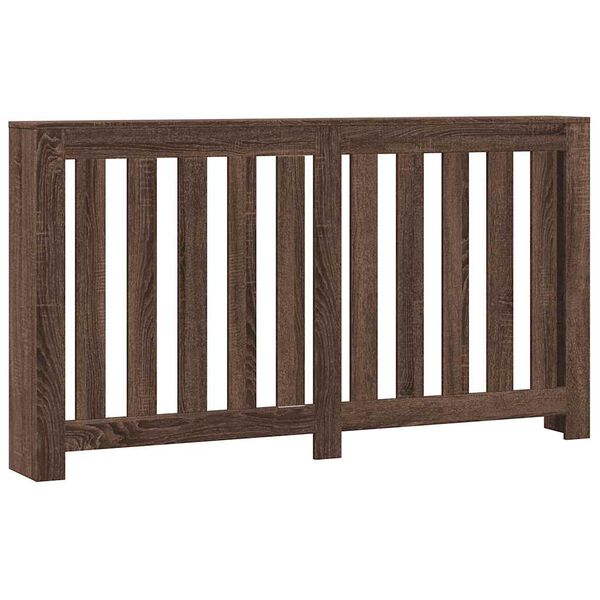 vidaXL Pokrov za radiator rjav hrast 149x20x82 cm inženirski les
