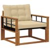 vidaXL Zunanja garnitura za sedenje Masivno akacijevo les in Textilene