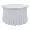 vidaXL Raztegljiva pregrinjala za mizo s krilom 2 kosa 180x74 cm bela