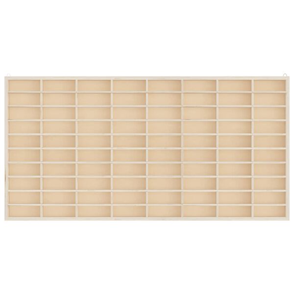 vidaXL Lesena zbirateljska vitrina z 80 predelki 80 x 4,5 x 40,5 cm