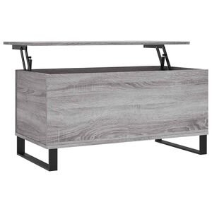 vidaXL Klubska mizica siva sonoma 90x44,5x45 cm inženirski les
