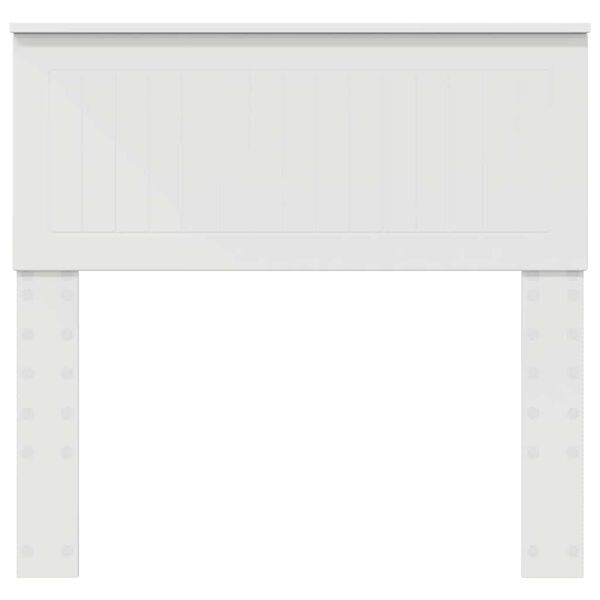 vidaXL Vzglavje z vzglavjem Bela 90 cm Konstruiran les