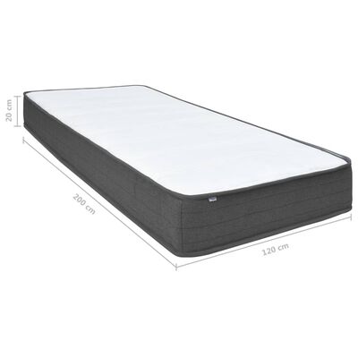 vidaXL Boxspring postelja temno siva iz blaga 120x200 cm