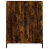 vidaXL Visoka komoda dimljen hrast 69,5x34x180 cm inženirski les
