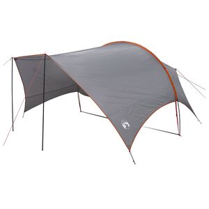 vidaXL Vodoodporen kamperski tarp Siva in oranžna 550 x 400 x 230 cm