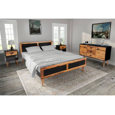 vidaXL Pohištvo za spalnico 4-delni komplet akacijev les 180x200 cm