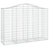 vidaXL Obokane gabion košare 11kosov 200x50x140/160cm pocinkano železo