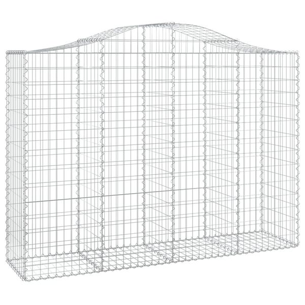 vidaXL Obokane gabion košare 11kosov 200x50x140/160cm pocinkano železo