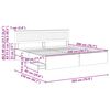 vidaXL Konstrukcija postelje Bela 200 x 200 cm Inženirsko leseno