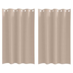 vidaXL Zavese za zatemnitev z obroči 2 pcs Taupe 175 x 140 cm