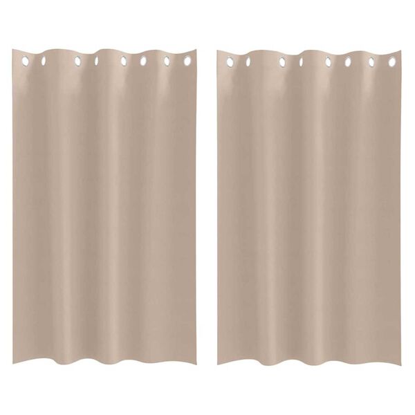 vidaXL Zavese za zatemnitev z obroči 2 pcs Taupe 175 x 140 cm