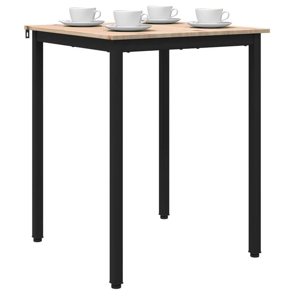 vidaXL Jedilna miza Naravna 80 x 80 x 75 cm Masivno borovo les