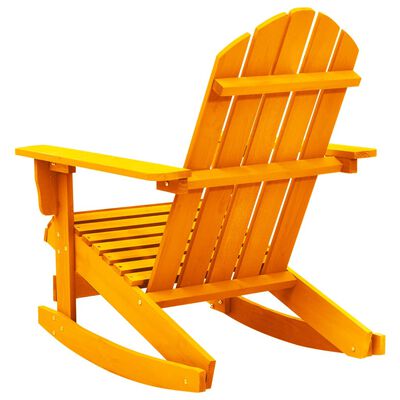 vidaXL Vrtni gugalni stol Adirondack trden les jelke oranžen