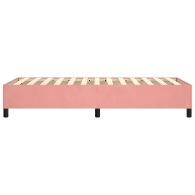 vidaXL Box spring posteljni okvir roza 90x200 cm žamet