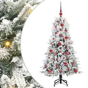 vidaXL Umetno Zložljivo Božično Drevo z stojalom Bela 120 cm PE in PVC