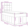 vidaXL Box spring postelja z vzmetnico krem 90x200 cm blago