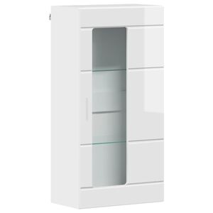 vidaXL Lesena omara Visok sijaj bela 50 x 29 x 100 cm Konstruiran les
