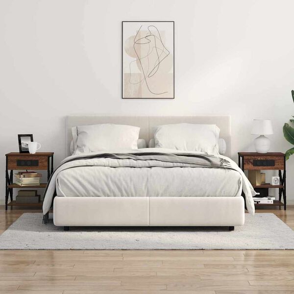 vidaXL Nočna omarica Rjav hrast 41 x 31 x 51 cm Konstruiran les