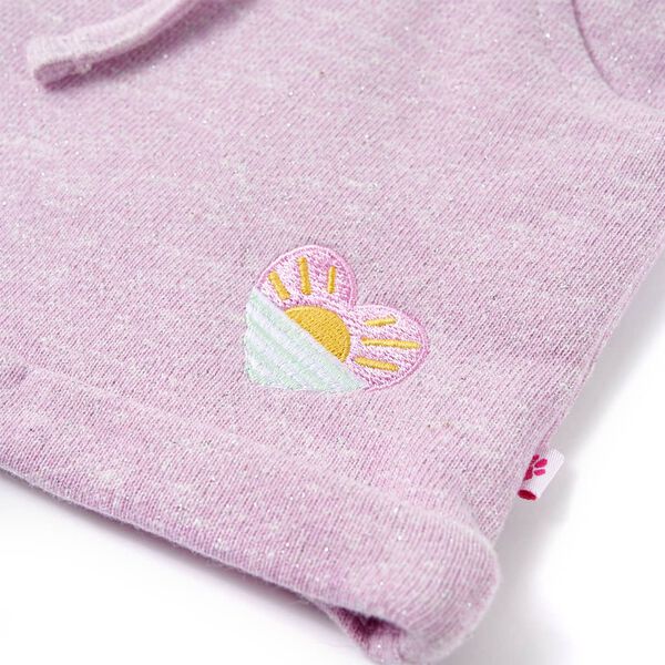 Otroške kratke hlače z vrvico mešana lila 104