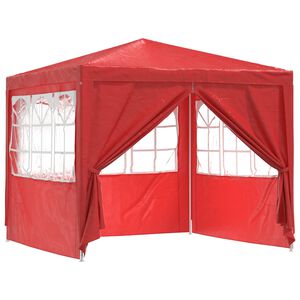 vidaXL Zabavni &scaron;otor Rdeča 250 x 250 x 240 cm PE in jeklo