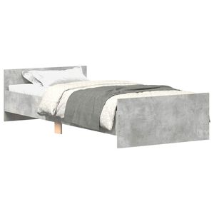 vidaXL Posteljni okvir betonsko siv 90x200 cm inženirski les
