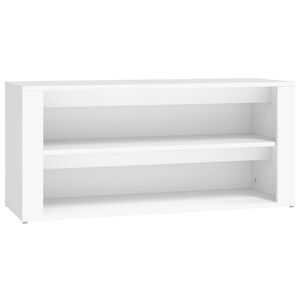 vidaXL Regal za čevlje bel 100x35x45 cm inženirski les
