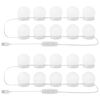 vidaXL Ogledalni luči 2 pcs Bela 4.5 x 4.5 x 4.8 cm Plastika