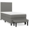 vidaXL Box spring postelja z vzmetnico temno siva 80x200 cm blago
