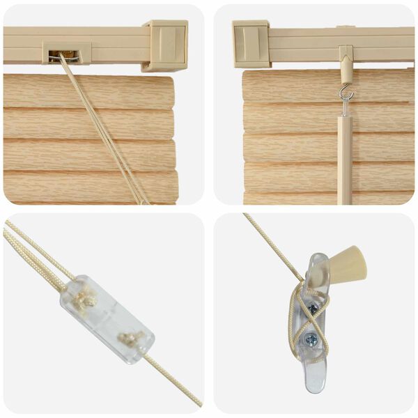 vidaXL Venecijanska žaluzija Svetlo rjava z vzorcem 213 x 50 cm PVC