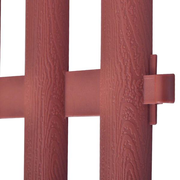 vidaXL Ograja za zelenico 17 kosov 10 m rjava