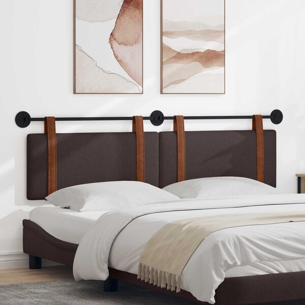 vidaXL Visoki naslon za glavo Temno rjava 170 x 55 x 5 cm Antikni PU