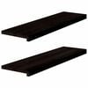 vidaXL Podloge za stopnice 2 kosa rjavo-črne 90x30x2 cm trdna hrastovina