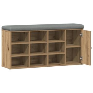 vidaXL Lavica za čevlje Artisan Oak 102x32x50 cm Inženirski les