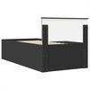 vidaXL Konstrukcija postelje Črna 90 x 200 cm Konstruiran les