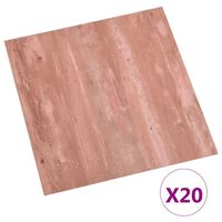 vidaXL Samolepilne talne plošče 20 kosov PVC 1,86 m² rdeče